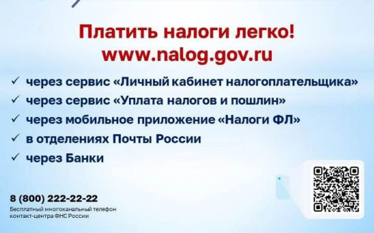 Оплатите задолженность по имущественным налогам фл